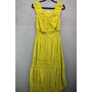 Zoey & Leelo Off the Shoulders Eyelet Tiered Maxi Dress-Medium-Beachy-Resort